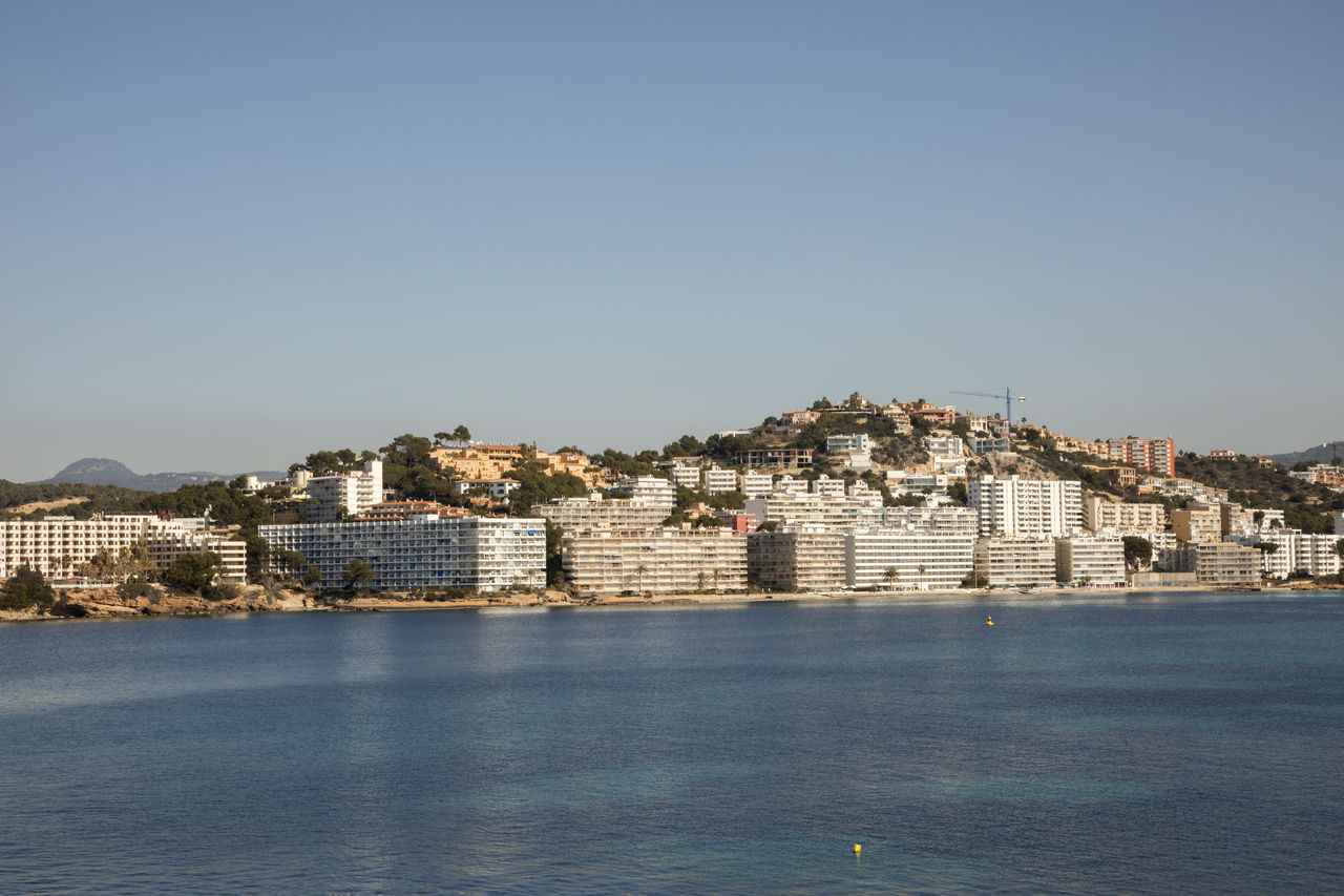 Beautiful townscape against sky on sunny day