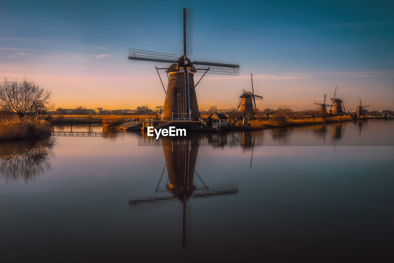 At the lovely village kinderdijk in the netherlands