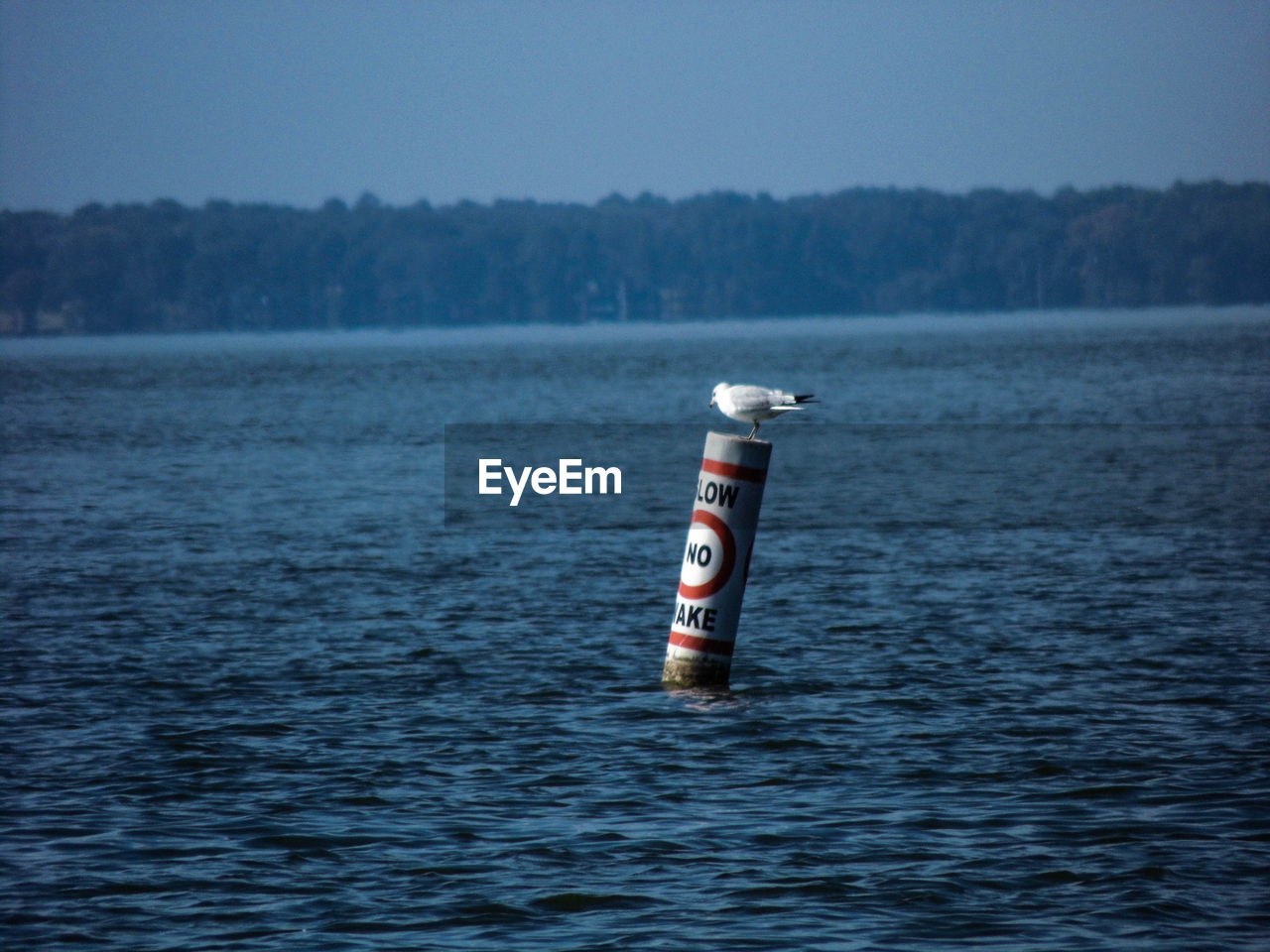 Close-up of boat in lake against sky