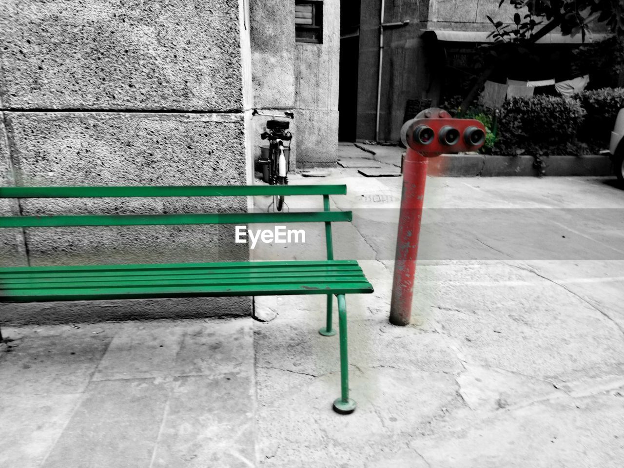 EMPTY BENCH IN PARK