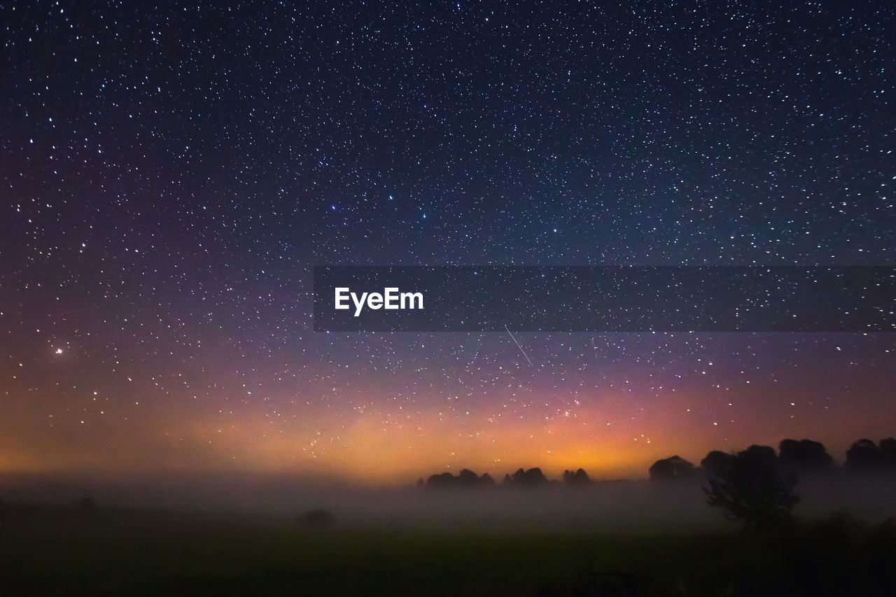 Scenic view of star field at night