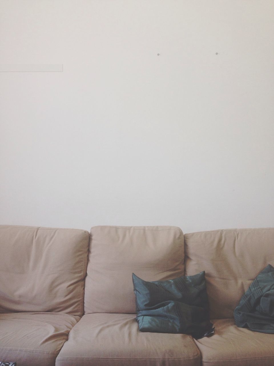 Empty living room with couch