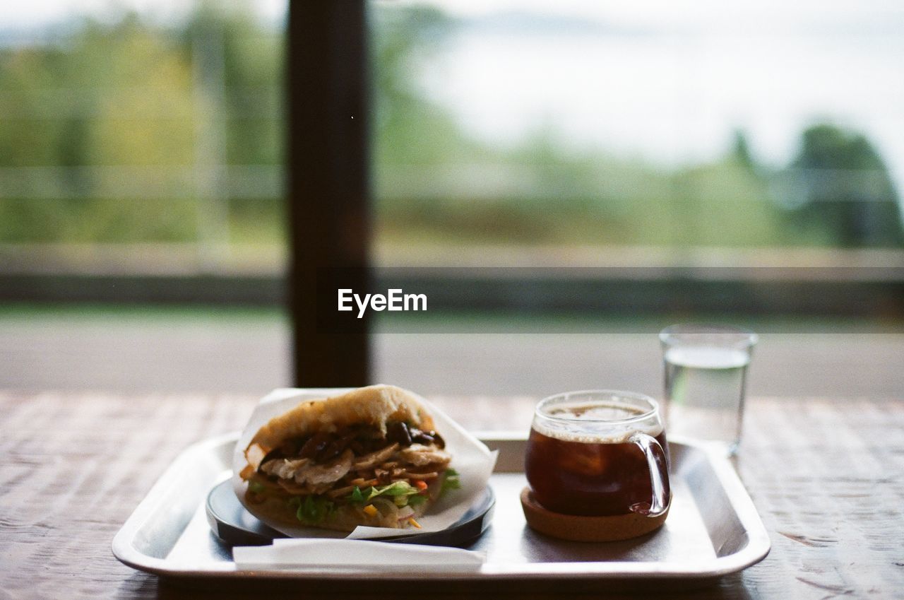 Close-up of food on table