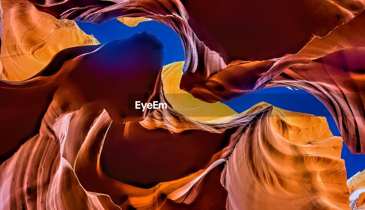 Antelope canyon - abstract background. travel and nature concept.