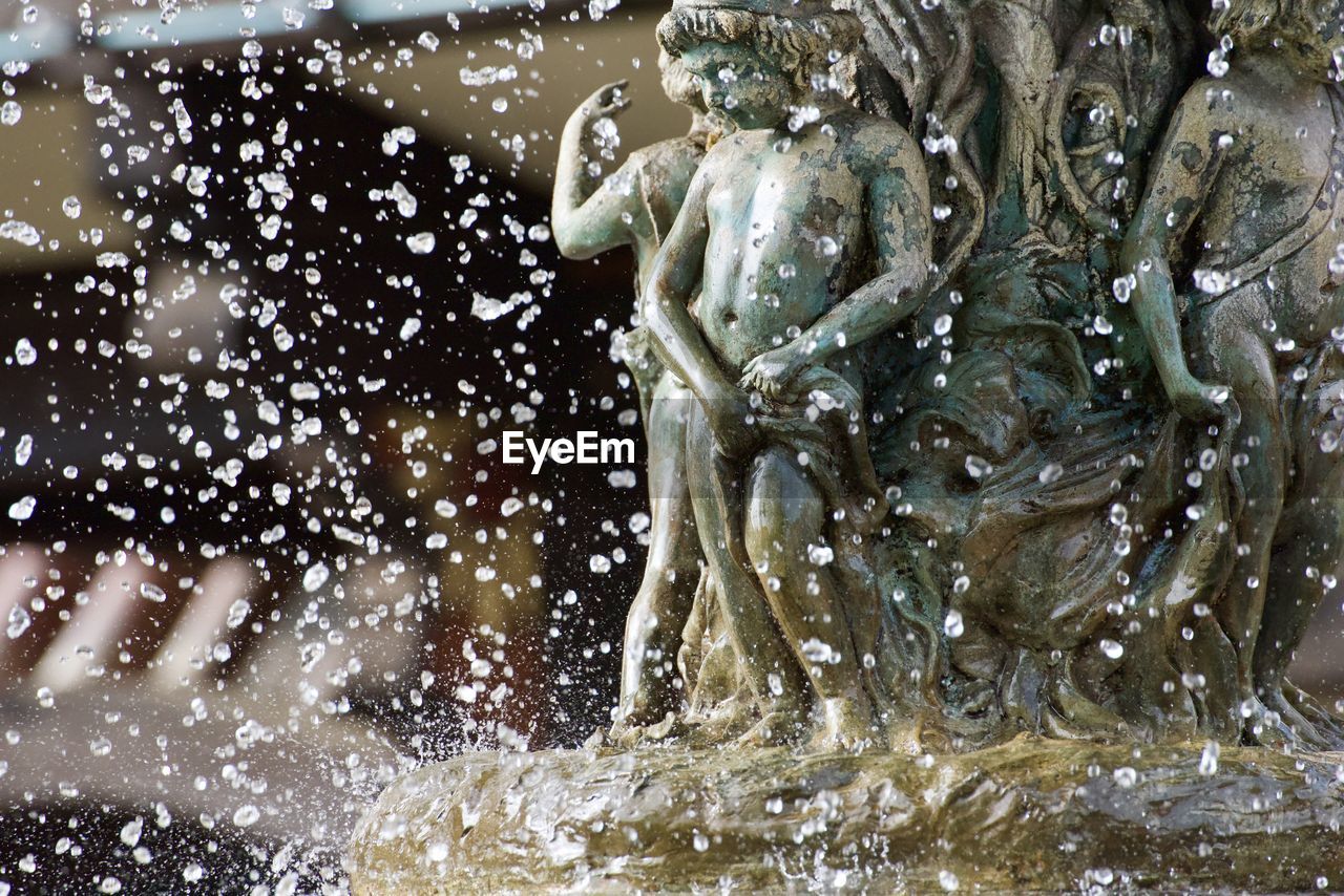 WATER DROPS ON FOUNTAIN