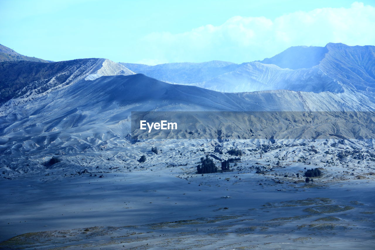 SCENIC VIEW OF LANDSCAPE AND MOUNTAINS AGAINST SKY