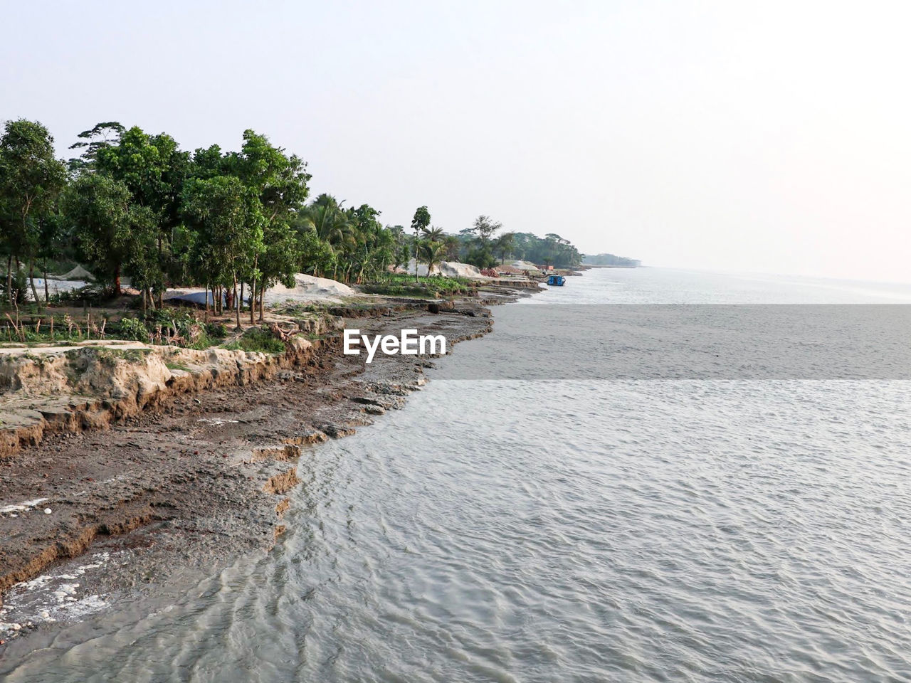 Scenic view of river against clear sky