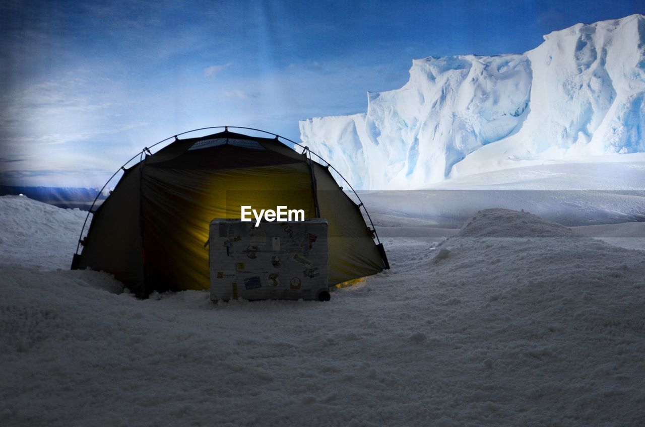 Tent on snow