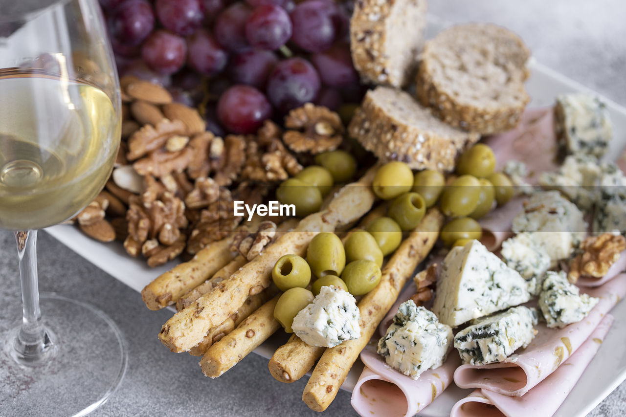 Close-up of breakfast on table