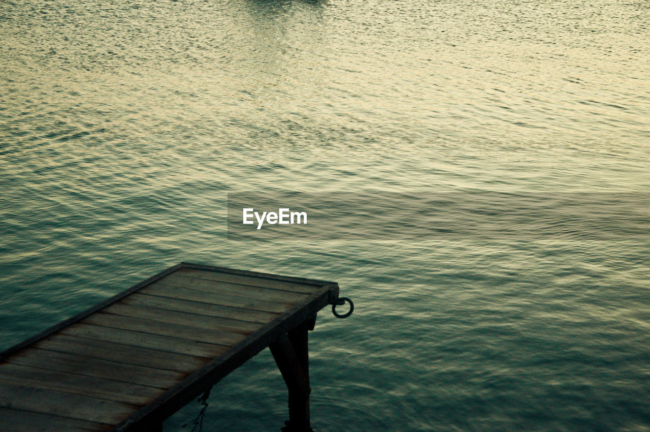 High angle view of jetty in sea