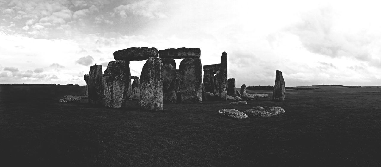 Stonehenge against cloudy sky