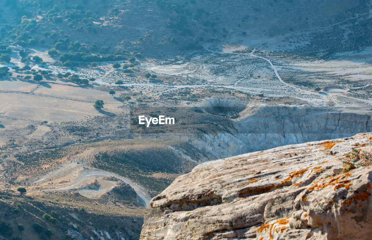 Volcanic crater stefanos in the lakki valley of the island nisyros greece