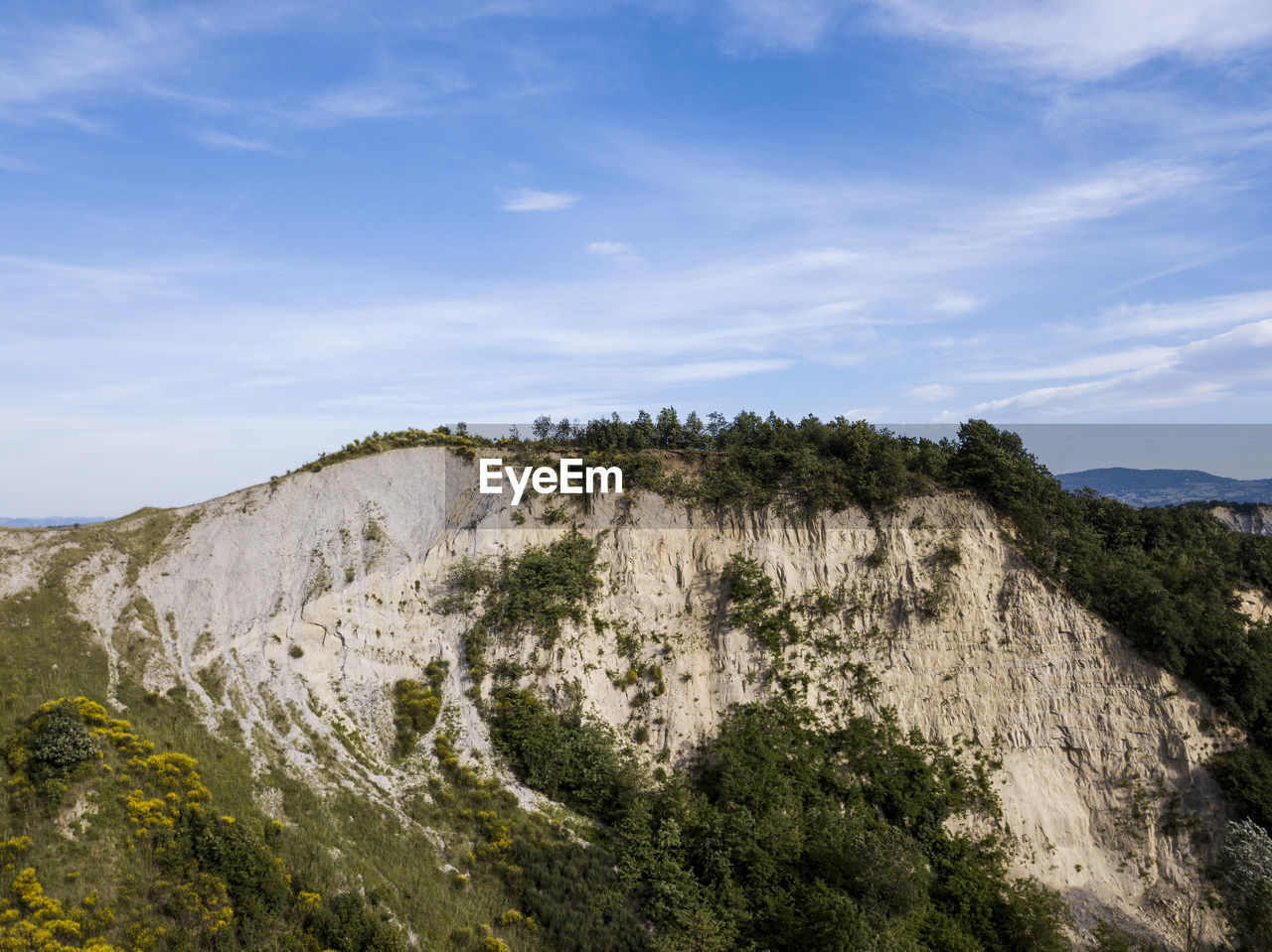 Scenic view of mountains against sky - calanchi tipici delle colline emiliano rimagnole