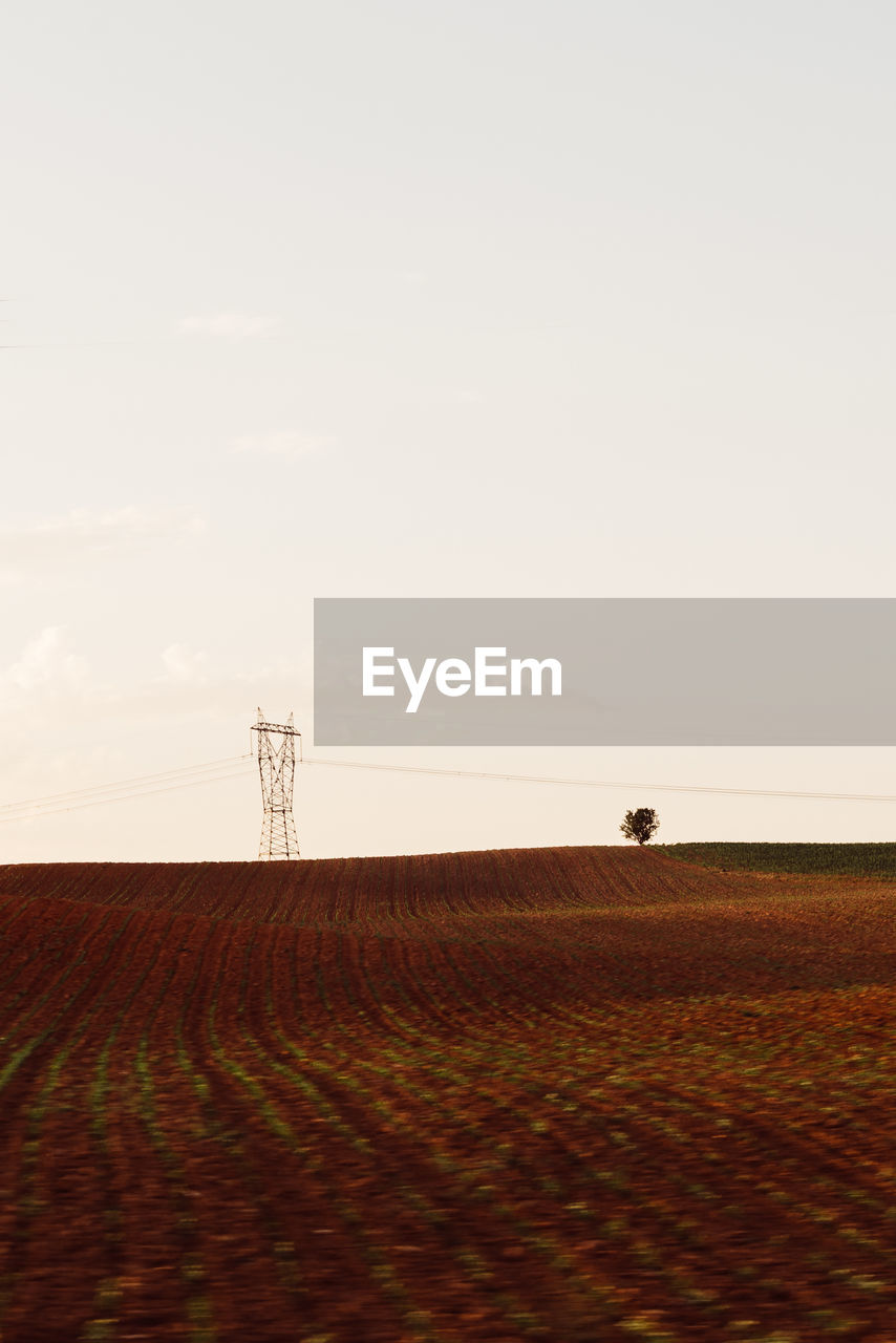 Electricy pylon on countryside