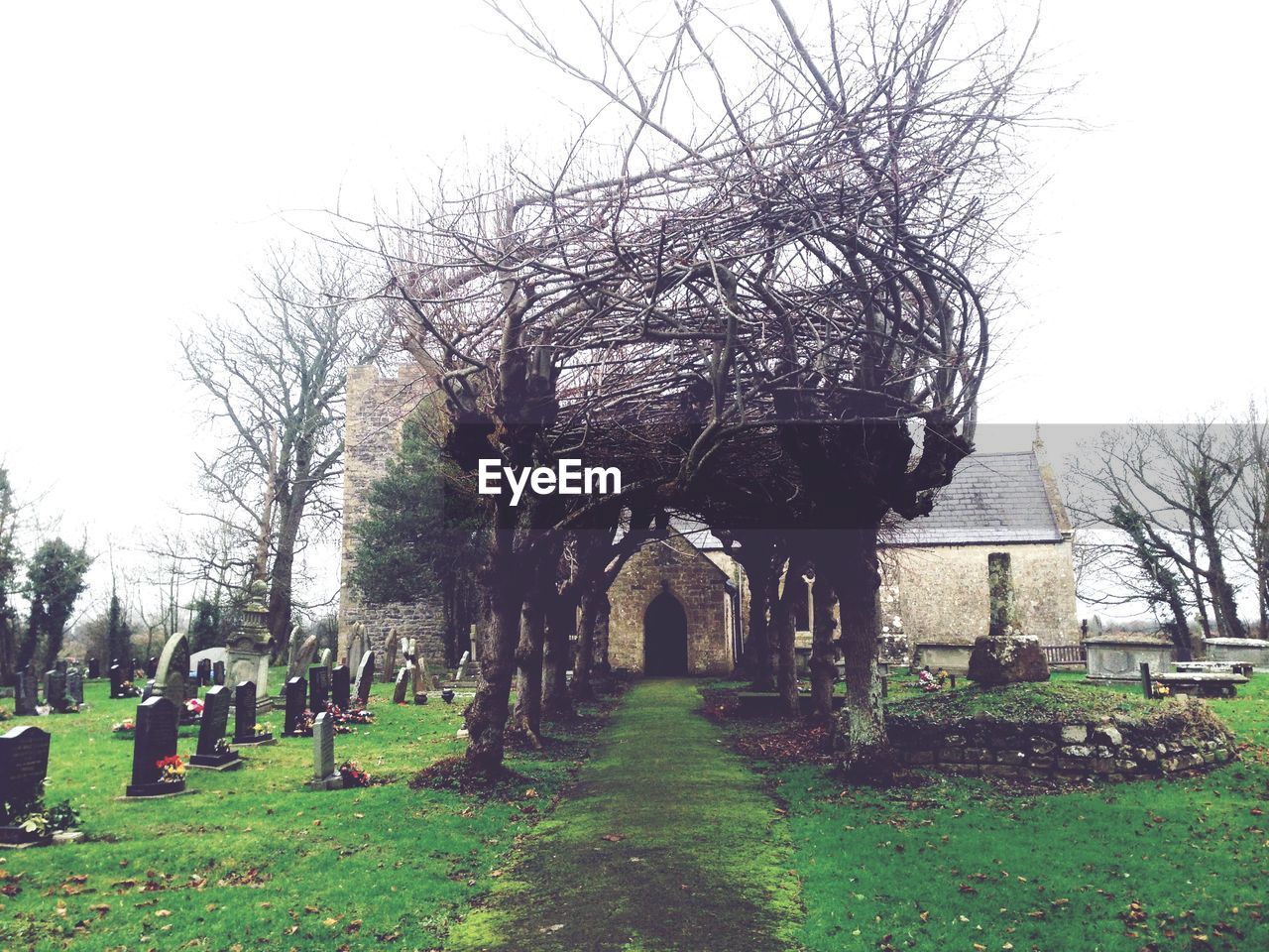 Cemetery by small church