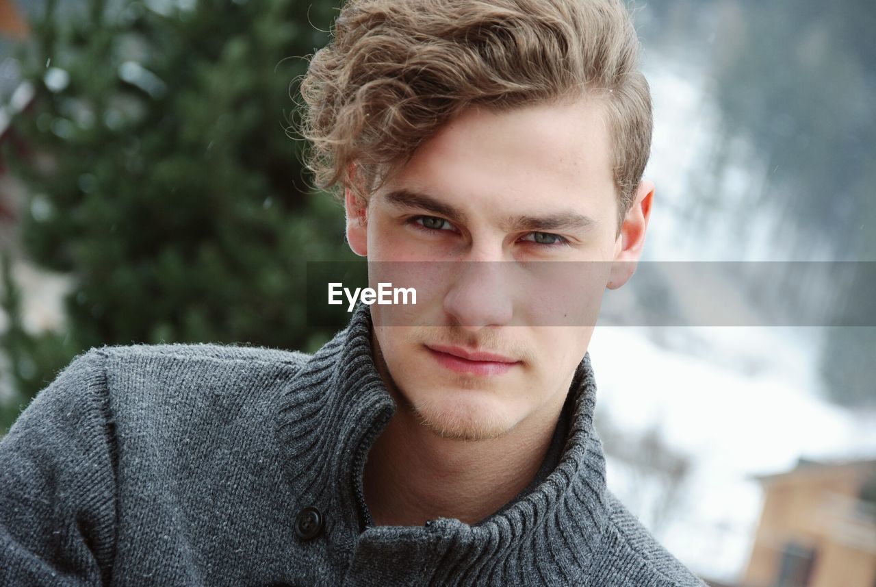 Close-up portrait of young man