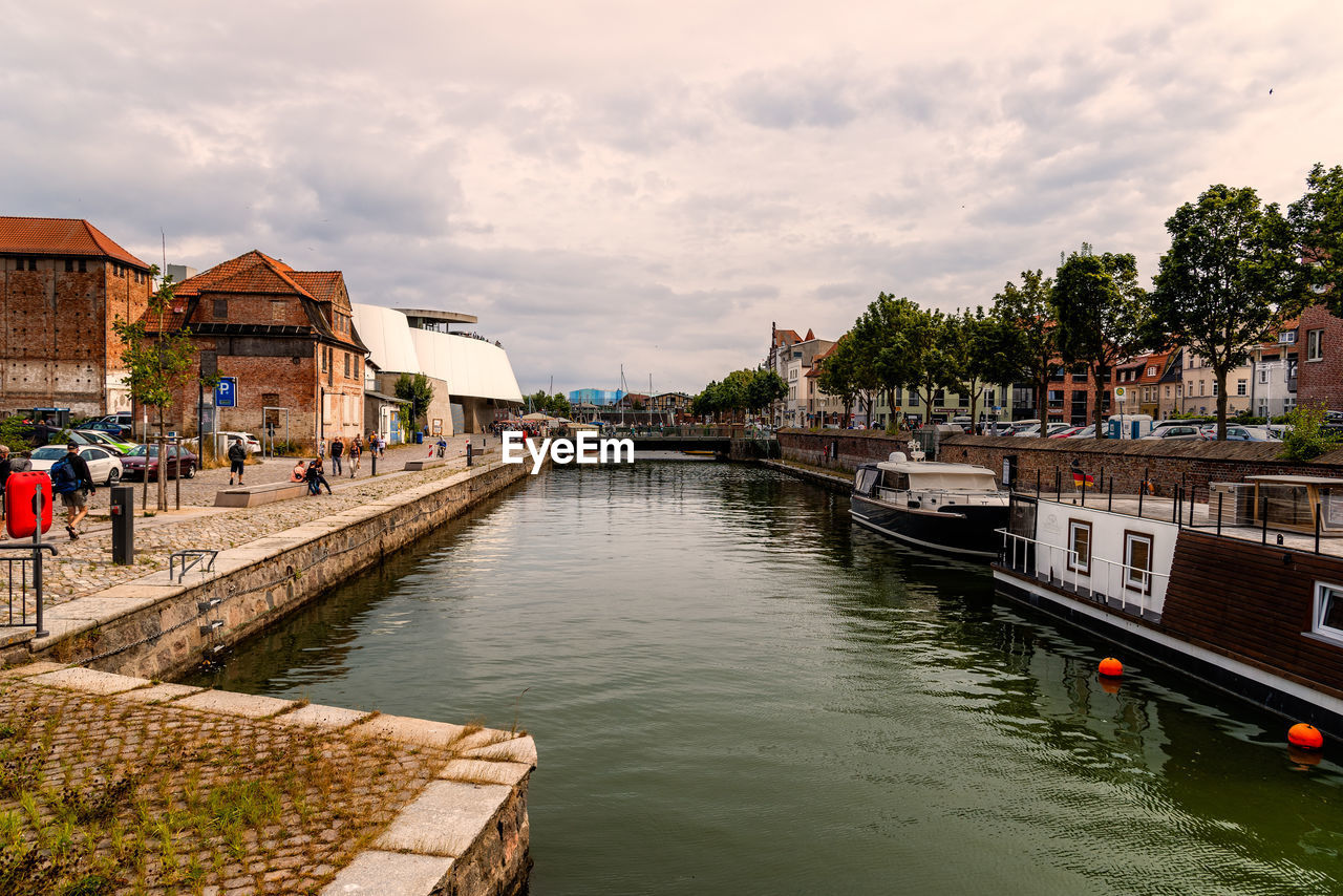 Stralsund, germany. view of the harbour. stralsund old town is a unesco world heritage site