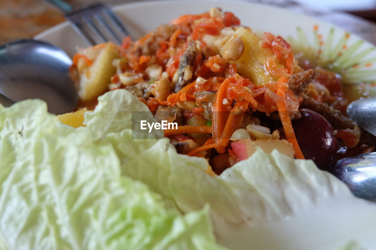 Close-up of food in plate