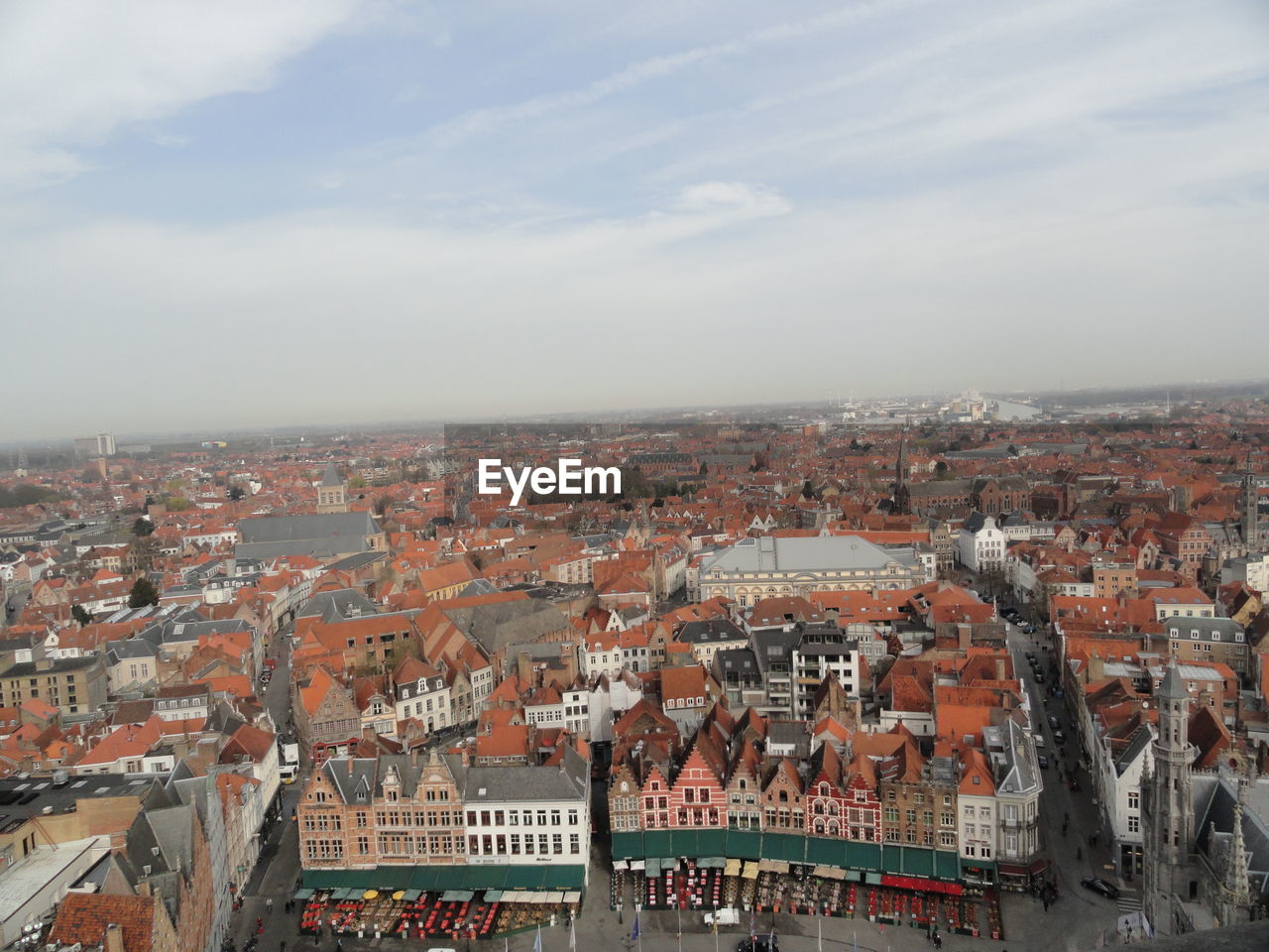 Aerial view of buildings in city