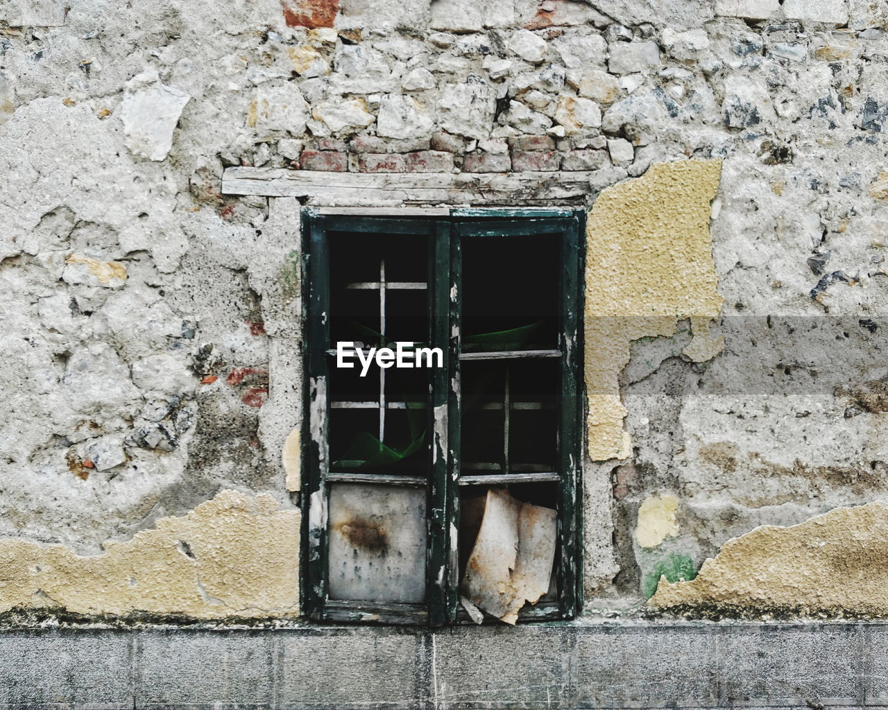 Window of abandoned house