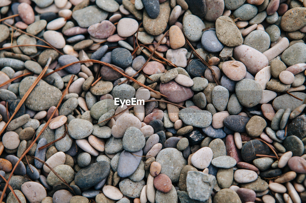 Full frame shot of pebbles