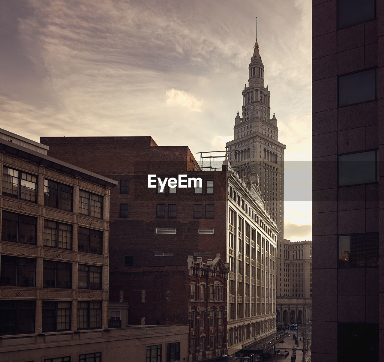 View of skyscrapers in city