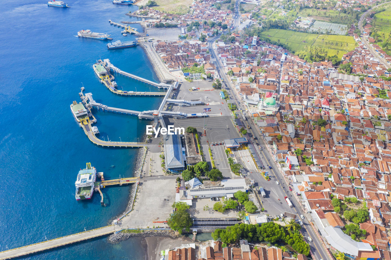 HIGH ANGLE VIEW OF CITY BUILDINGS