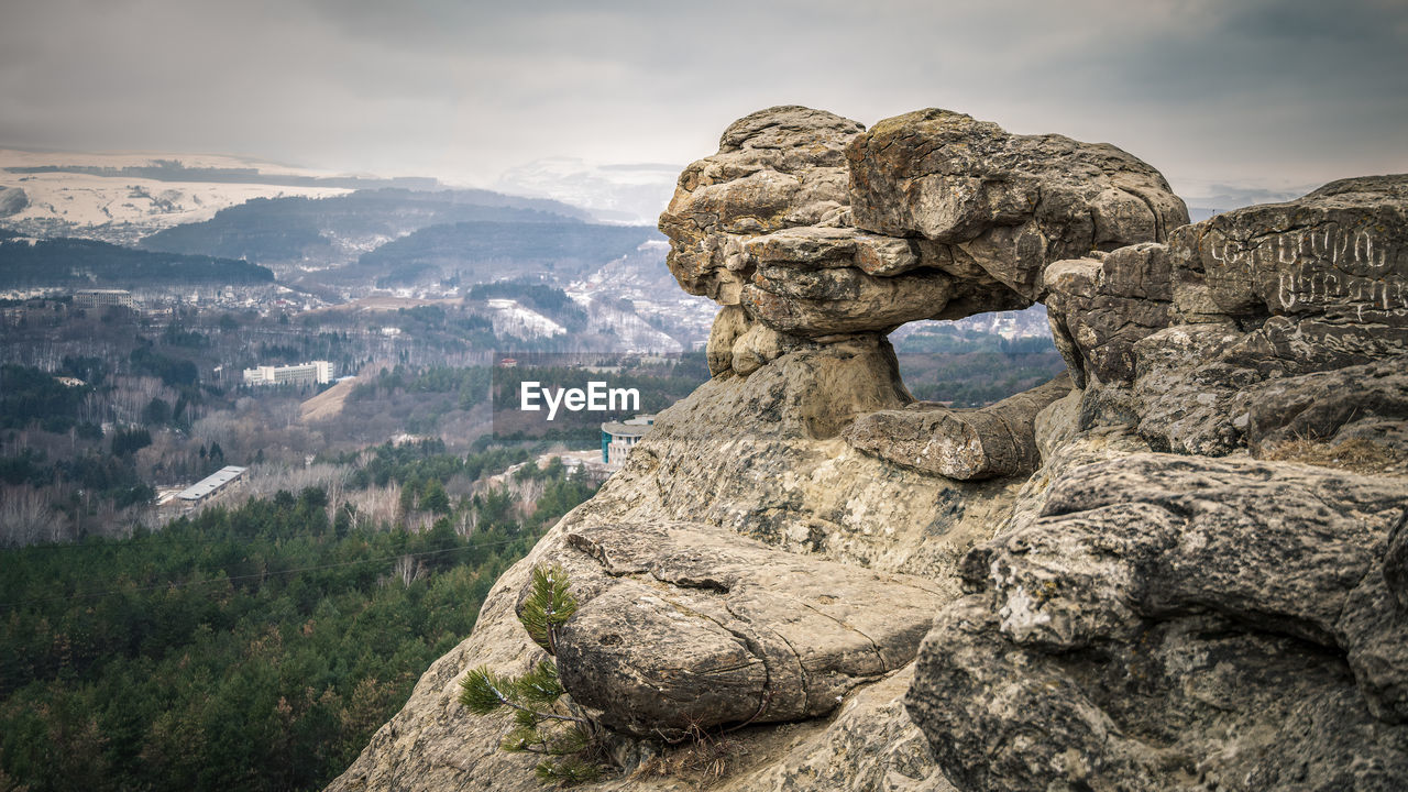 ROCK FORMATION AGAINST SKY