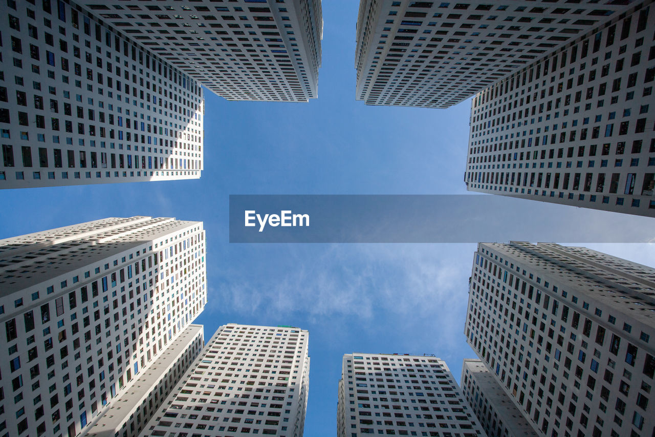 Low angle view of buildings against sky