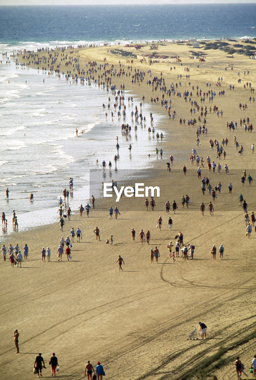 Tourists on beach