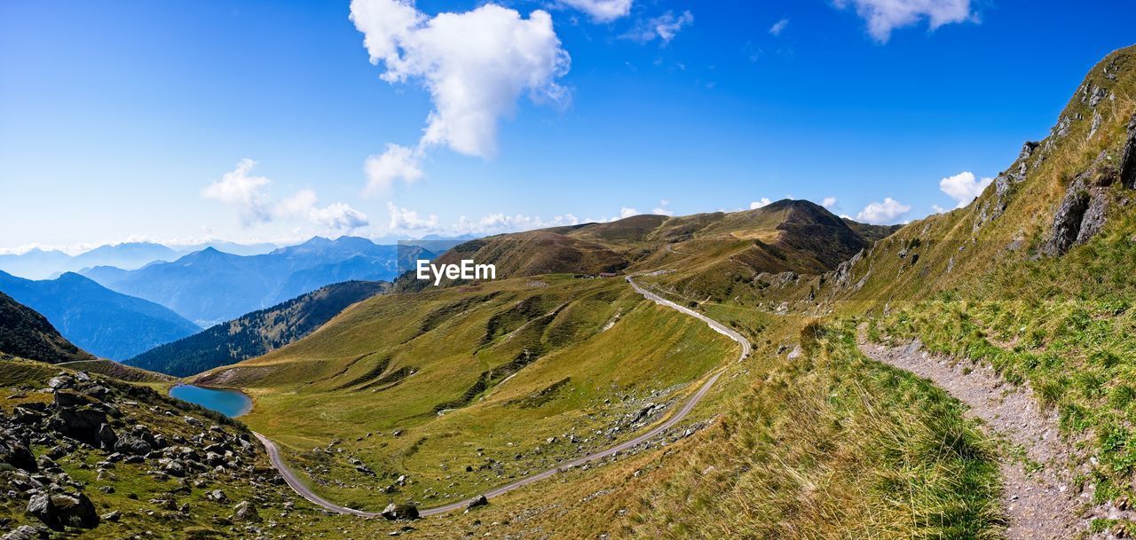 Panoramic view of mountains against sky