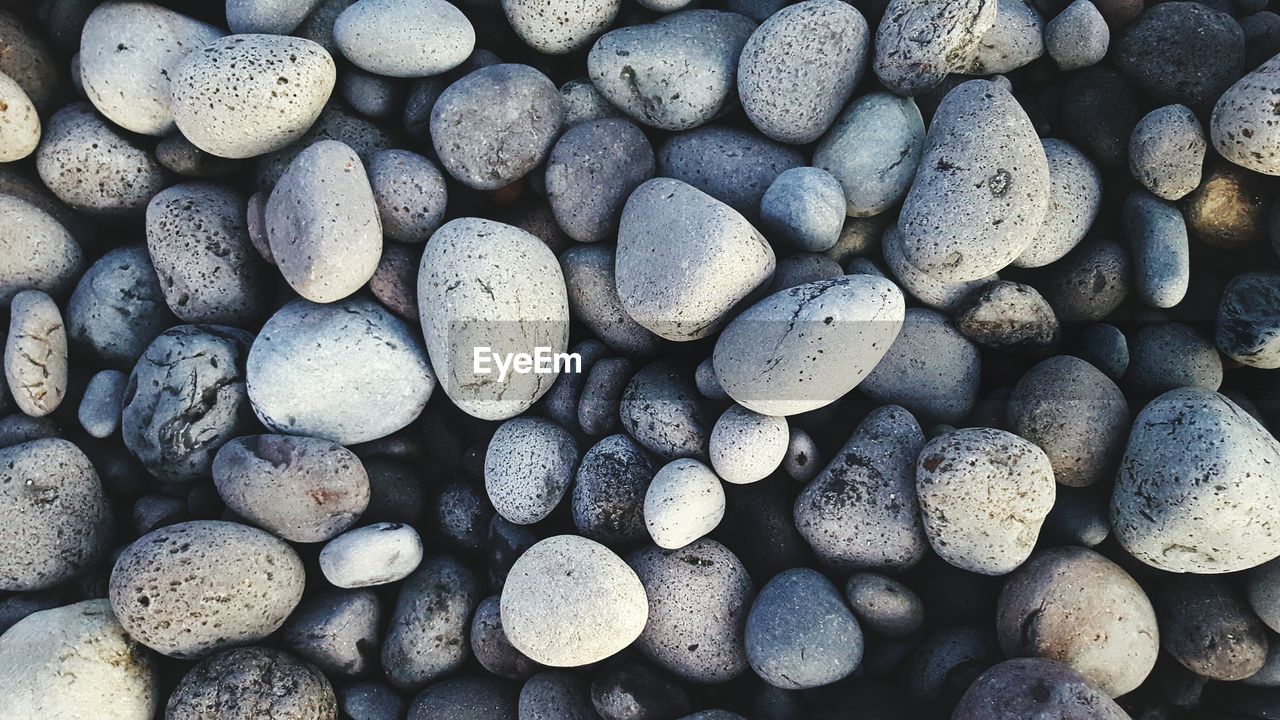 Full frame shot of pebbles