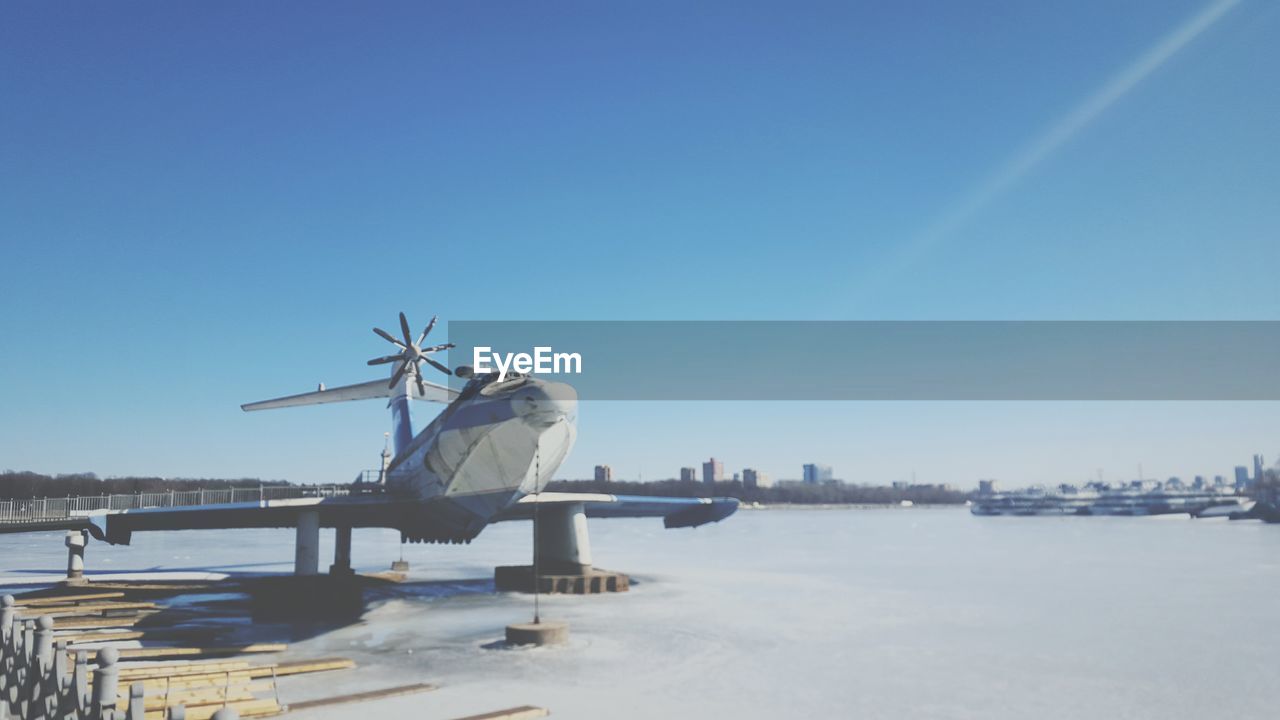 VIEW OF WATER AGAINST CLEAR SKY