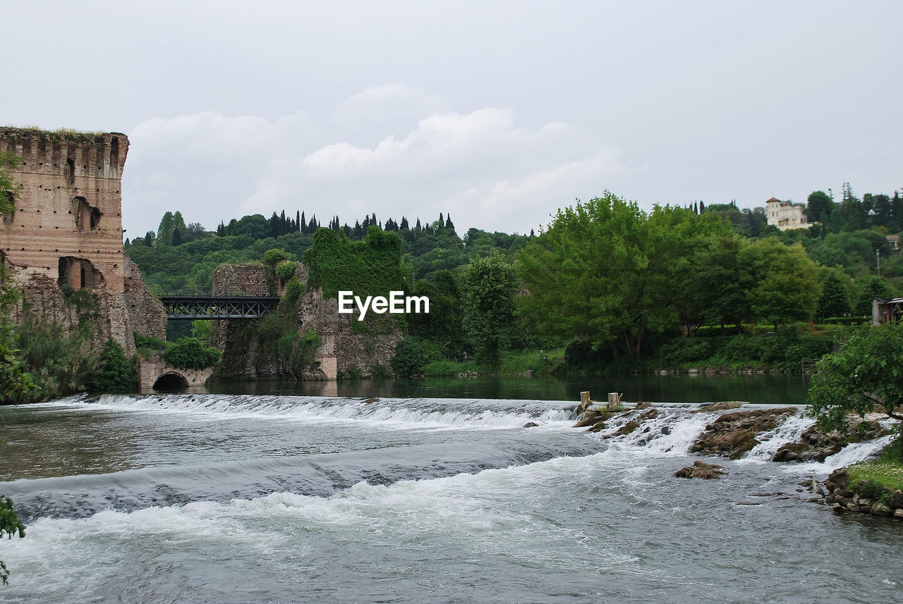 River mincio in borghetto sul mincio, valeggio sul mincio, verona, veneto, italy.