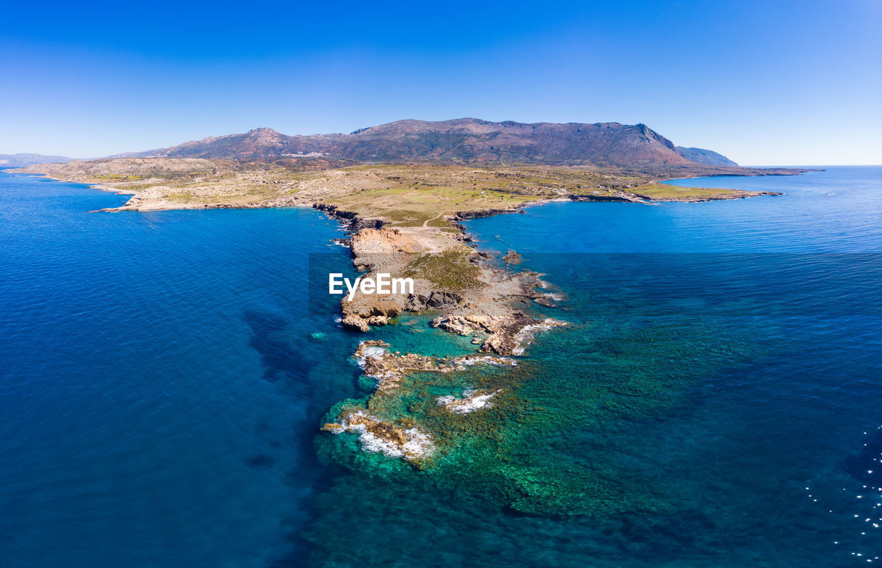 high angle view of sea against sky