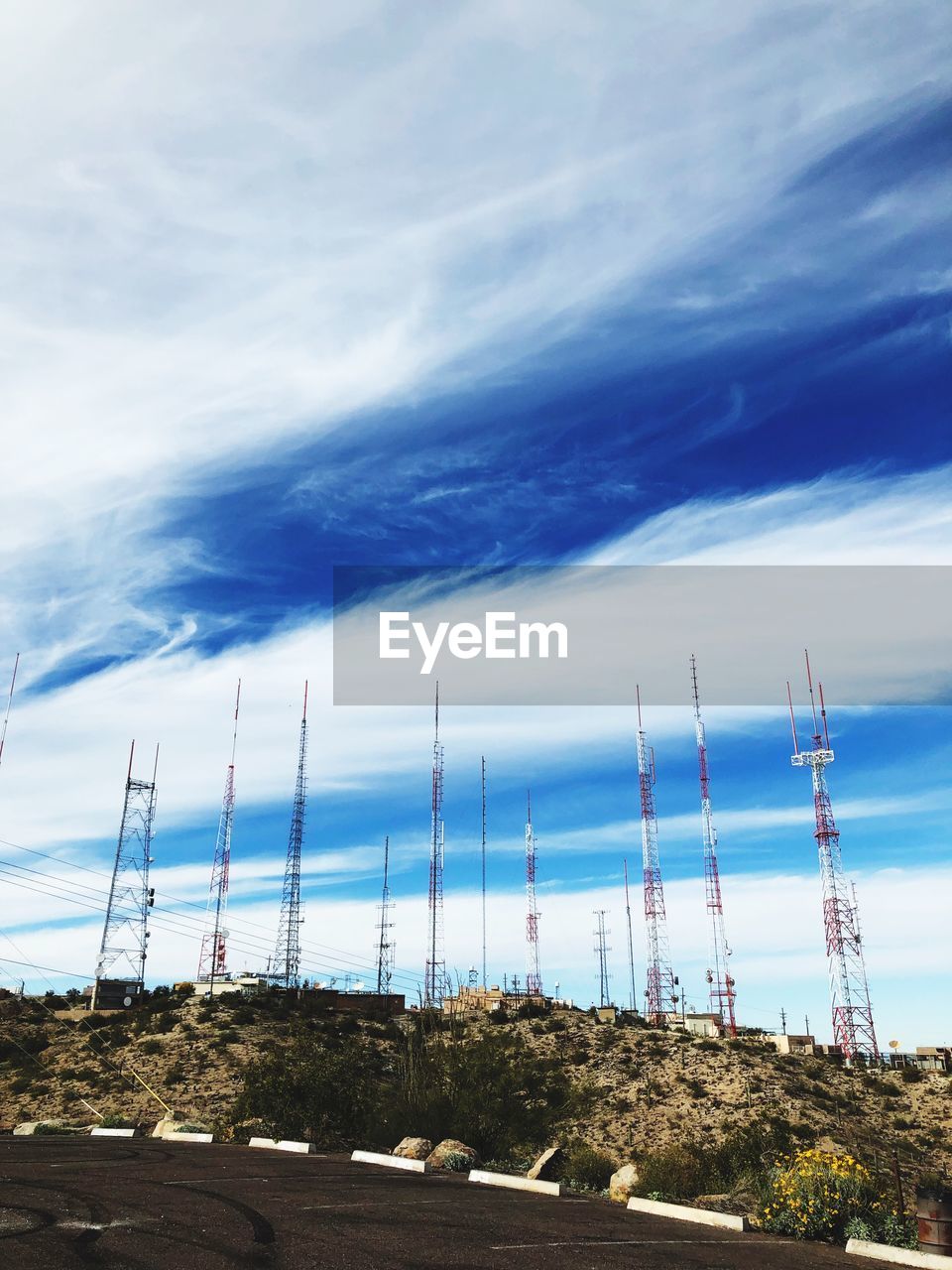 LOW ANGLE VIEW OF ANTENNA AGAINST SKY