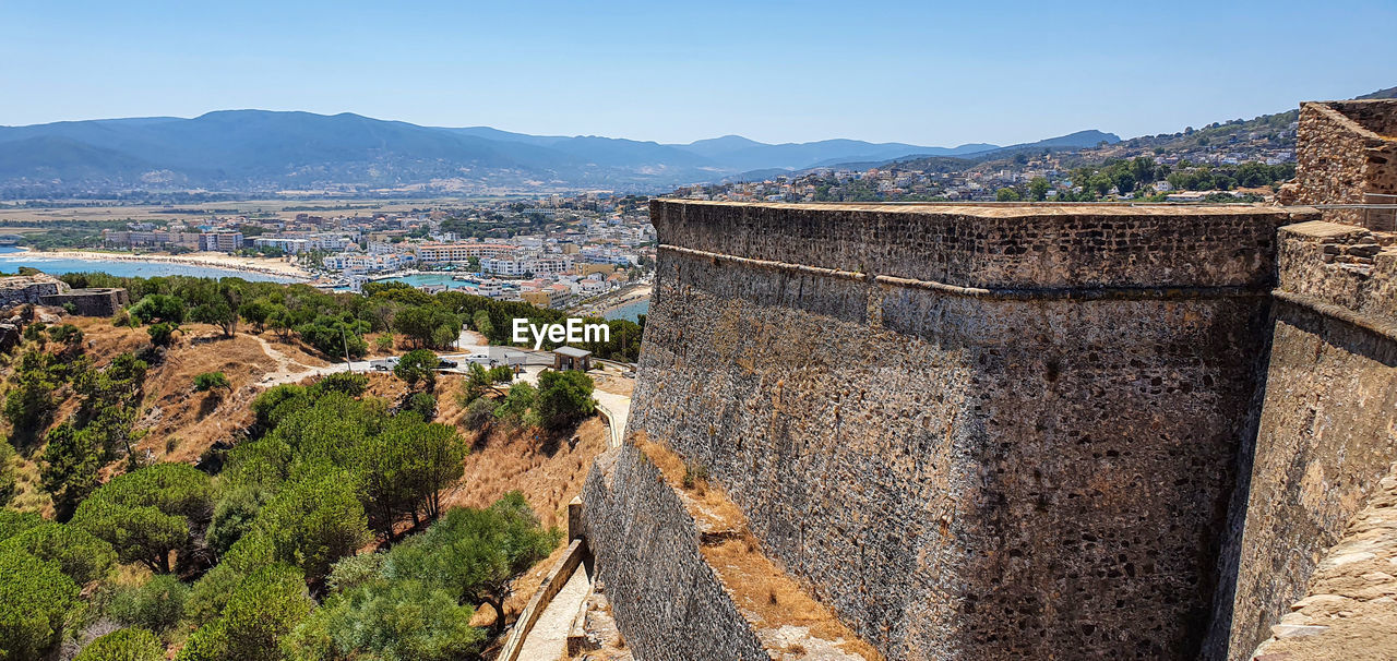 HIGH ANGLE VIEW OF CITY AGAINST SKY