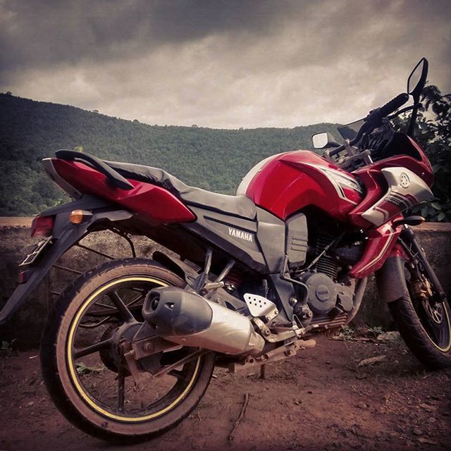 MOTORCYCLE PARKED ON ROAD