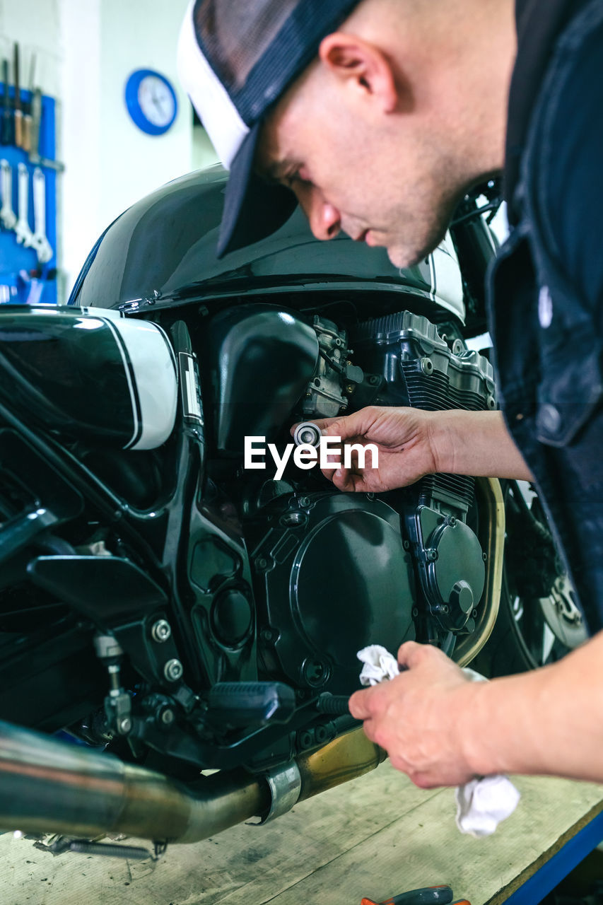 Mechanic working in garage