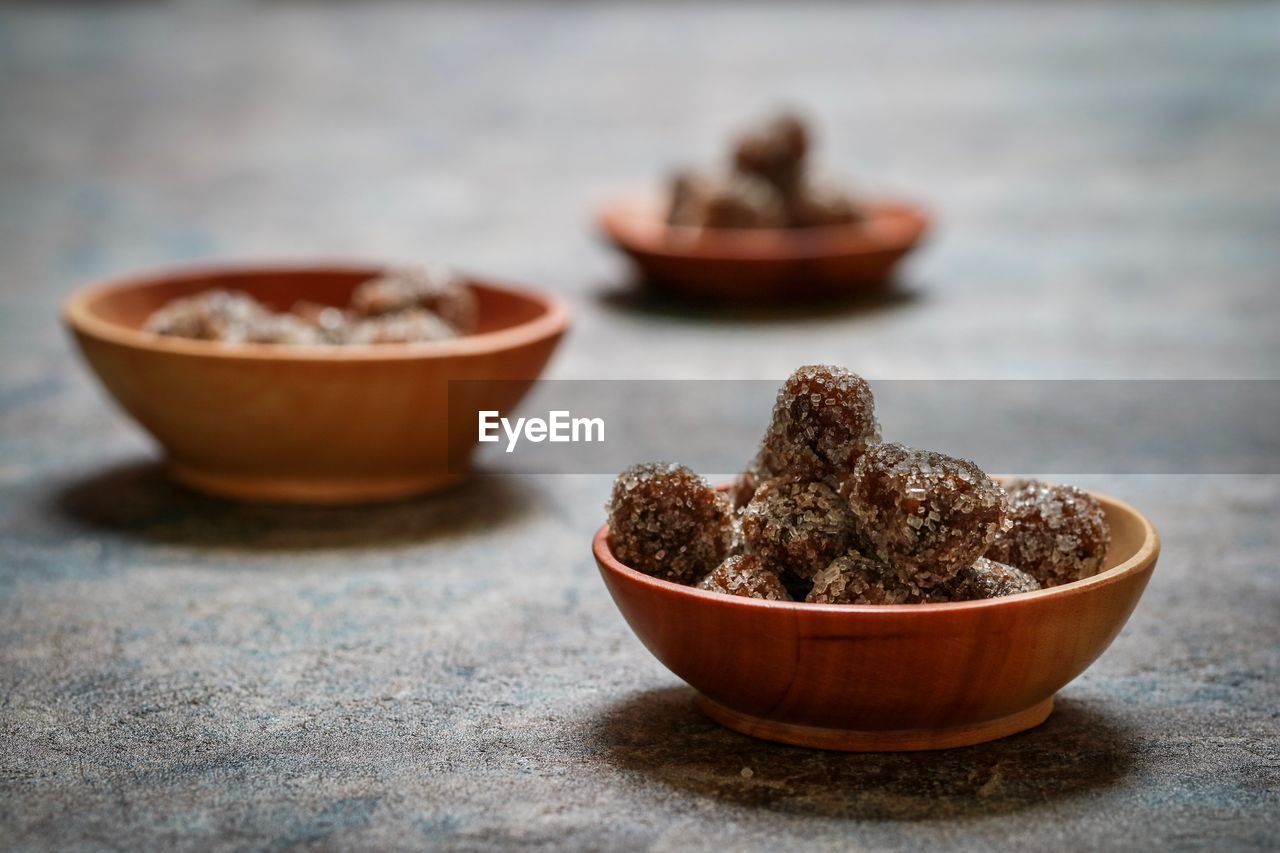 Close-up of food in bowl on table