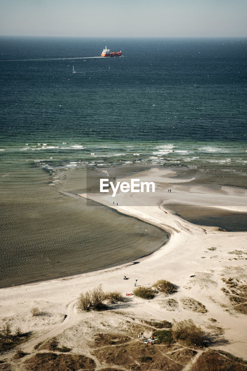 Aerial view of sea against sky