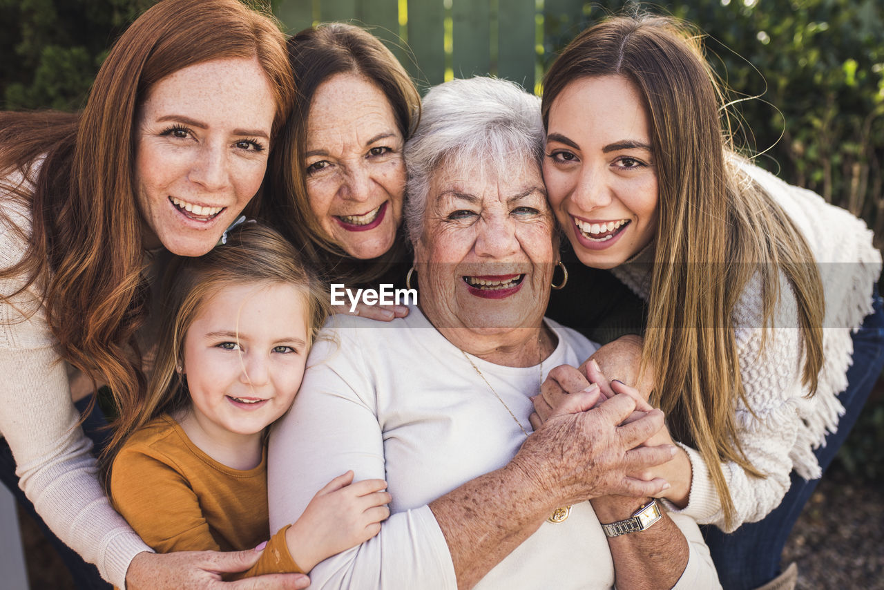 Portrait of multigenerational women close together
