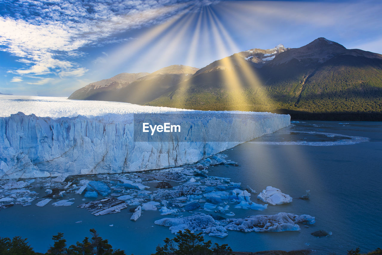 A beautiful scenery of perito moreno glacier