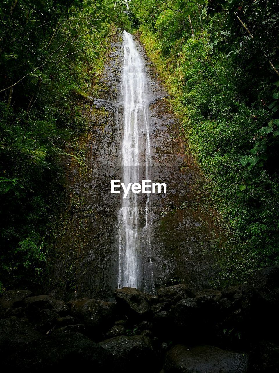 CLOSE-UP OF WATER SPLASHING ON WATERFALL