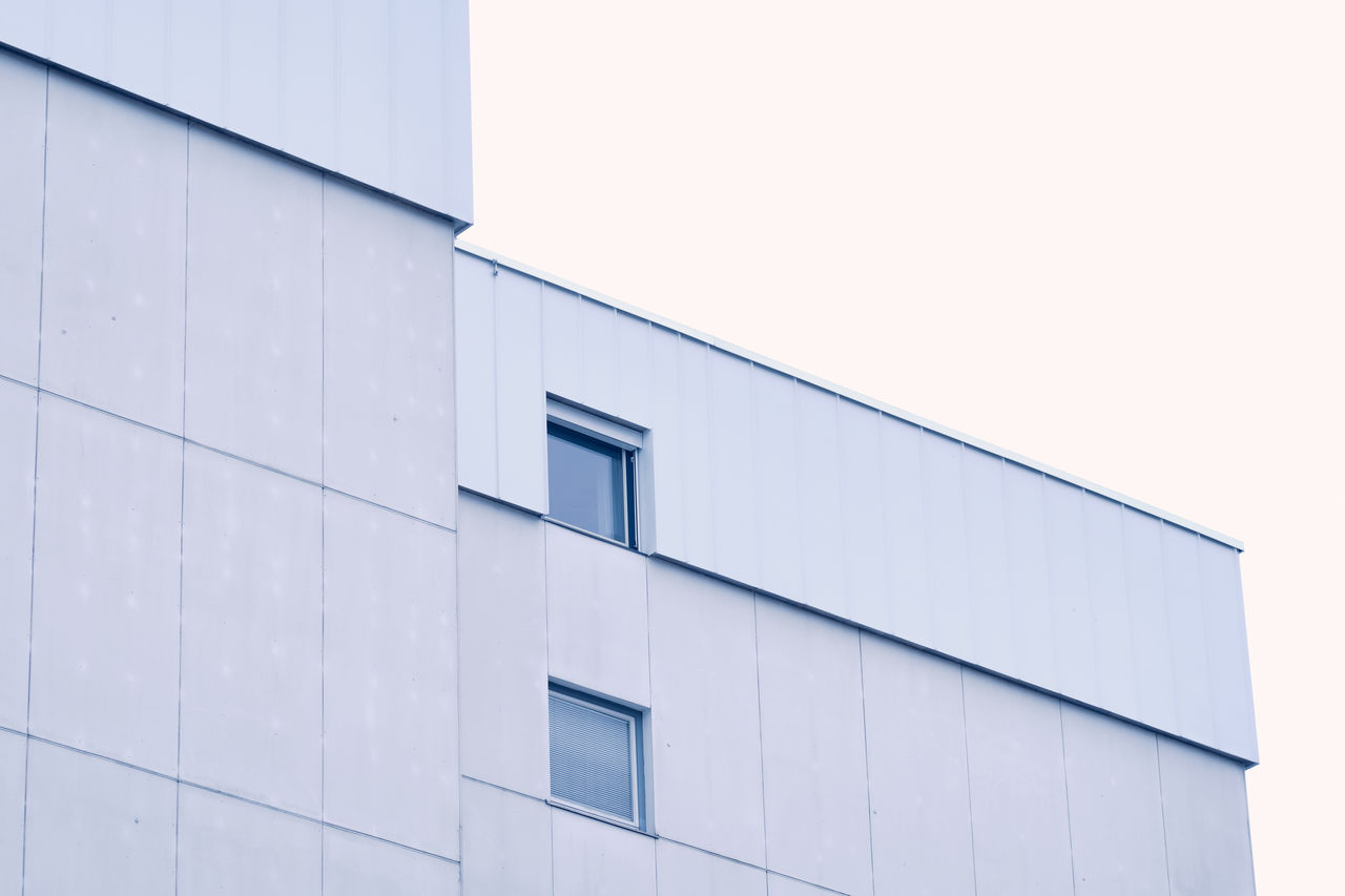 Low angle view of building against clear sky