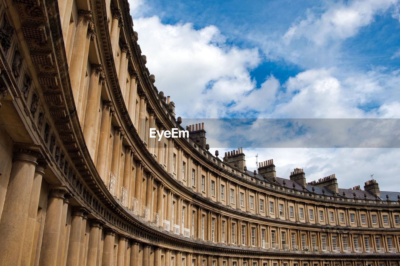 Low angle view of historical building against sky