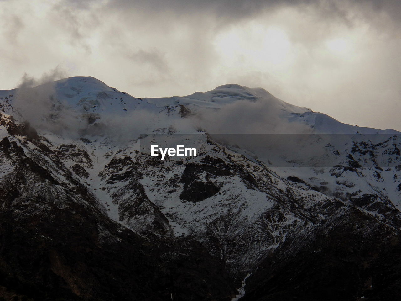 View of snowcapped mountains