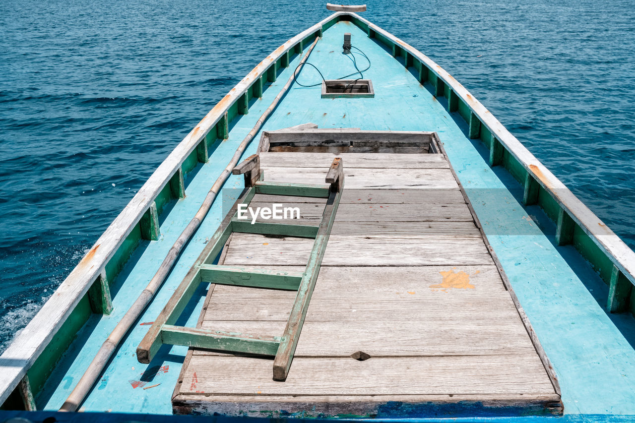 High angle view of pier over sea