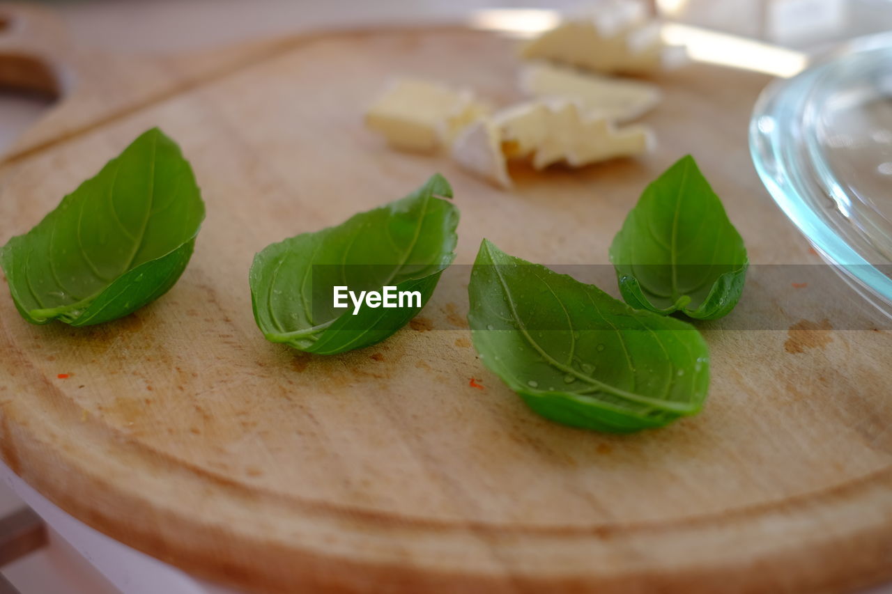 CLOSE-UP OF VEGETABLES AND LEAVES