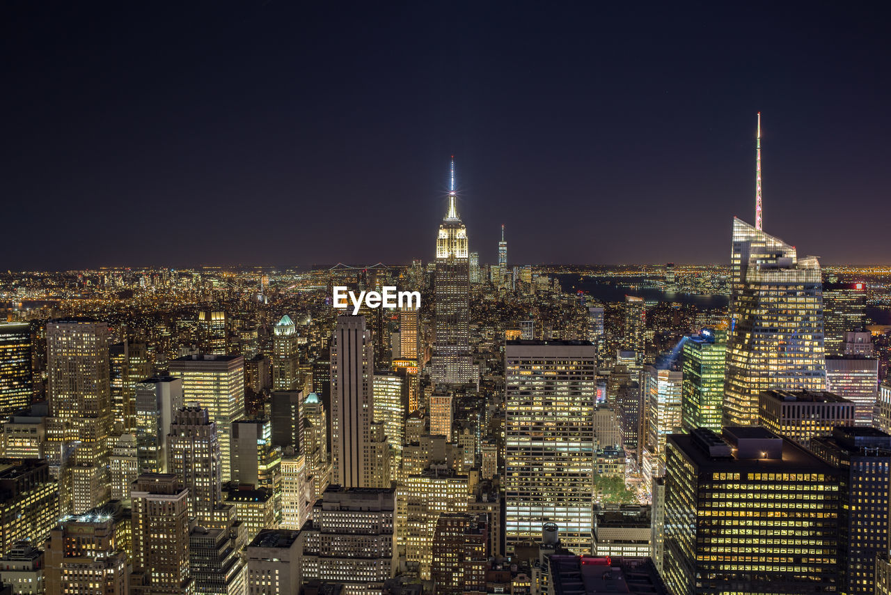 New york skyline at night 